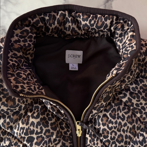 J. Crew Leopard Print Puffer Vest - Picture 5 of 7